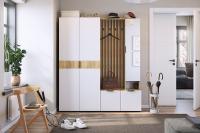 Прихожая Бери К3 Крафт золотой Дерево белое